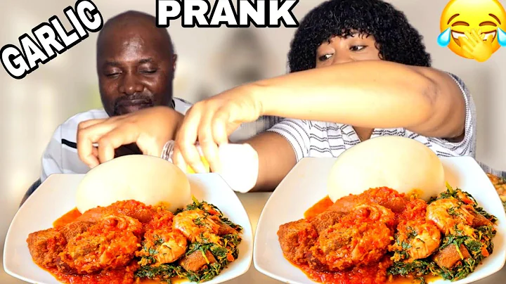 GARLIC PASTE PRANK ON MY HUSBAND* Gone Wrong* AFRICAN FOOD MUKBANG|EFORIRO & POUNDED|Soundeating