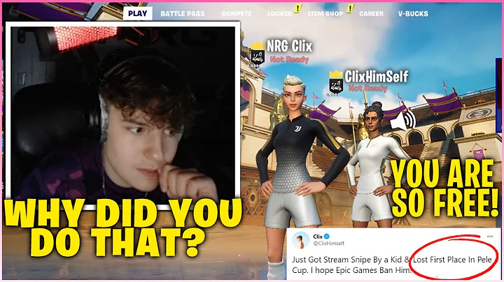 CLIX Added & SHUTS UP *TOXIC* Kid In 1v1 After He RUIN 1st In NEW PELE CUP (Fortnite)