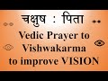 Powerful eye  vedic chant  chakshusha  pita  sukla yajur kaanva shaakha  ghana patha