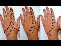 Easy 3 simple backhand special stylish mehndi design  mehandi design for hands   