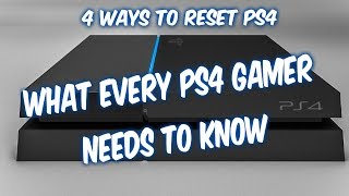 4 WAYS HOW TO RESET PS4 - factory restore, controller reset, service menu,  initialize PS4 - YouTube