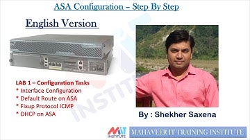ASA Firewall Configuration step by Step in English- LAB 1