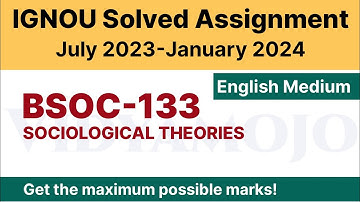 IGNOU BSOC 133 Solved Assignment 2023-24 [PDF Download] | English Medium