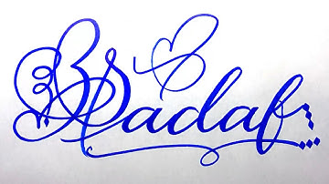 Sadaf Name Signature Calligraphy Status | How to write with Cut Maker  #calligraphy #cursive