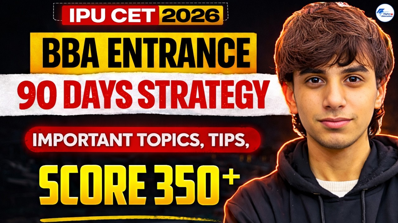 IPU CET BBA 90 Days Study Plan 2026 | Phase-Wise Strategy, Mock Plan & Final Tips