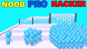 NOOB vs PRO vs HACKERS - Count Master Crowd Runner 3d #mobilegame #androidgame #noobvsprovshacker