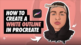 How to Make WHITE OUTLINES for Your Stickers/Illustrations in Procreate | Procreate Tutorial #Shorts screenshot 4