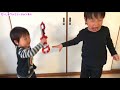 みんなで応援しよう!しおんくんのルパンレンジャーショーごっこ♡だーしまファミリー普段の様子