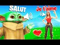 J'imite BÉBÉ YODA et CETTE FILLE tombe AMOUREUSE de MOI !! ( Troll Fortnite )