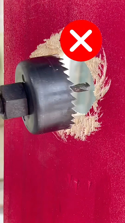 Great tips for using a wood hole saw. #diy