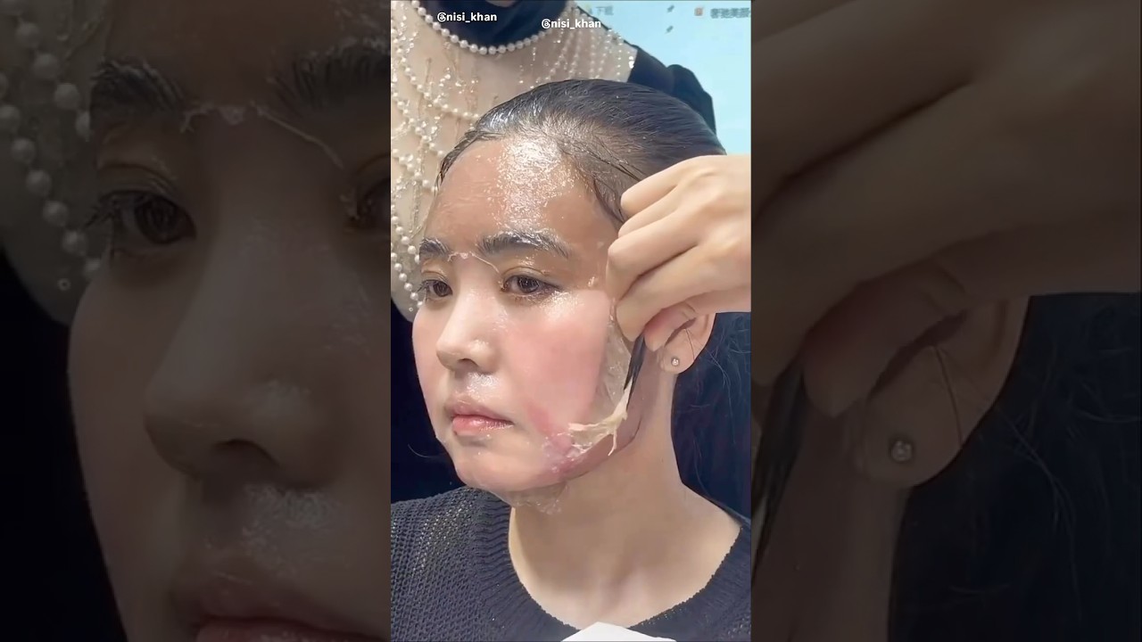 Trying coffee egg peel off mask 💯#ytshorts #shortsfeed #skincare #trendinghacks