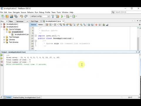 Java program to find the number of even and odd integers in a given array