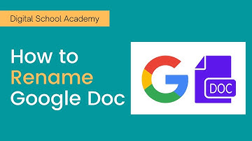 How to Rename a Document in Google Docs | Google Docs