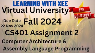 Celebrity CS401 Computer Architecture and Assembly Language Programming Assignment 2 Fall 2024 VU Profile