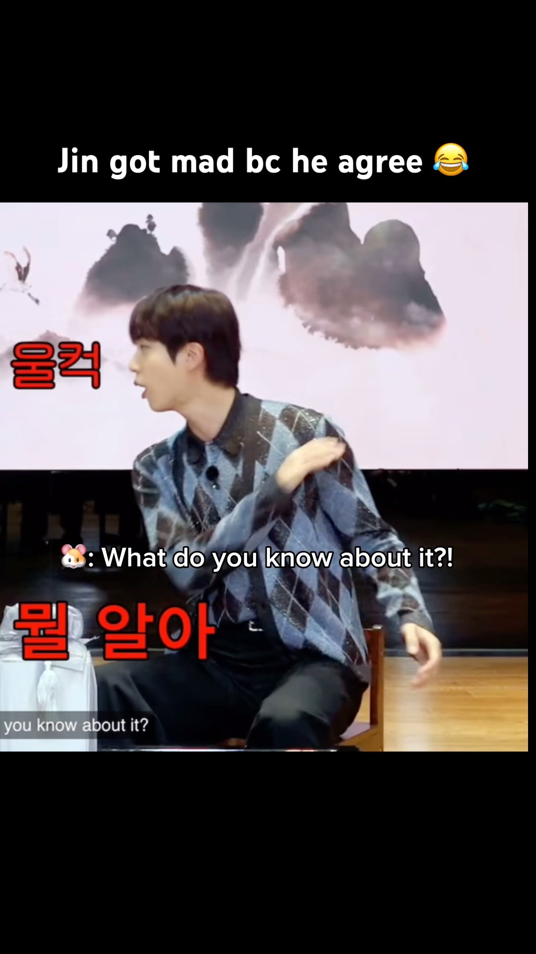 Jin almost use his pink slippers ? #jin #bts #btsfunny #shorts