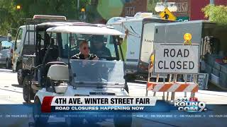 Fourth Avenue winter street fair road closures