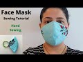 HOW TO MAKE A FACE MASK WITHOUT SEWING MACHINE | Easy Sew Mask with Hair Ties