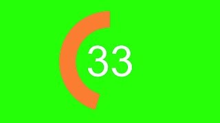 1 minute Count Down circular timer green screen FREE