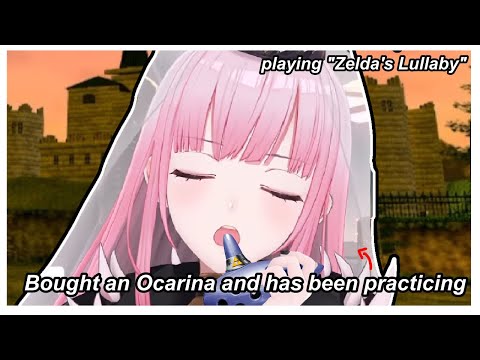Mori shows off her new and improved Ocarina skills
