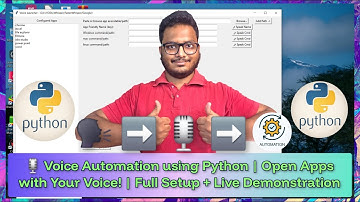 🎙️ Voice Automation using Python | Open Apps with Your Voice! | Full Setup + Live Demonstration