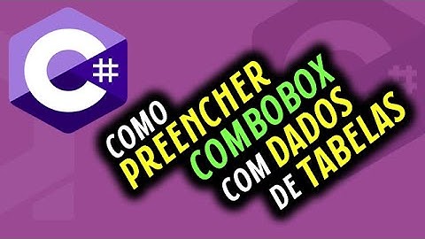 COMO PREENCHER COMBOBOX COM TABELA DO BANCO DE DADOS C#