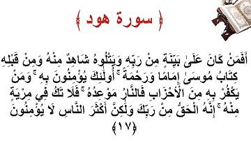 سورة هود الاية 17