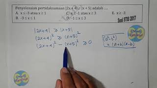 Trik dan Bahas Tuntas Soal Matematika STIS 2017 2018 Persamaan Nilai Mutlakl Trik dan Bahas Tuntas Soal Matematika STIS 2017 2018 Persamaan Nilai Mutlakl