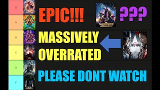 An EPIC MCU Movies Tier List!!!!! (Tiermaker)