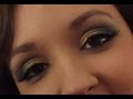 Maquiagem dourada com azul - Por Rayanne Alves