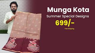 Munga Kota Cotton Sarees 699Rs Only Free Shipping Mana Handloom Sarees
