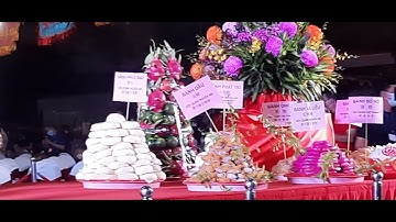 Mâm bánh,hoa trái cúng Tết Nguyên Tiêu tại hội quán Nghĩa An