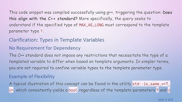 Understanding Variable Template Types in C+ + : Can They Be Independent?