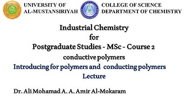 Introducing for polymers and   conducting polymers-conductive polymers