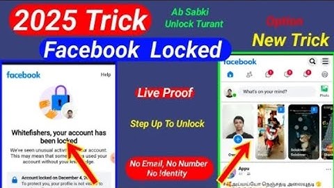Facebook Account Locked How To Unlock/Facebook Account Unlock Kaise Karen 2025 Trick #fb