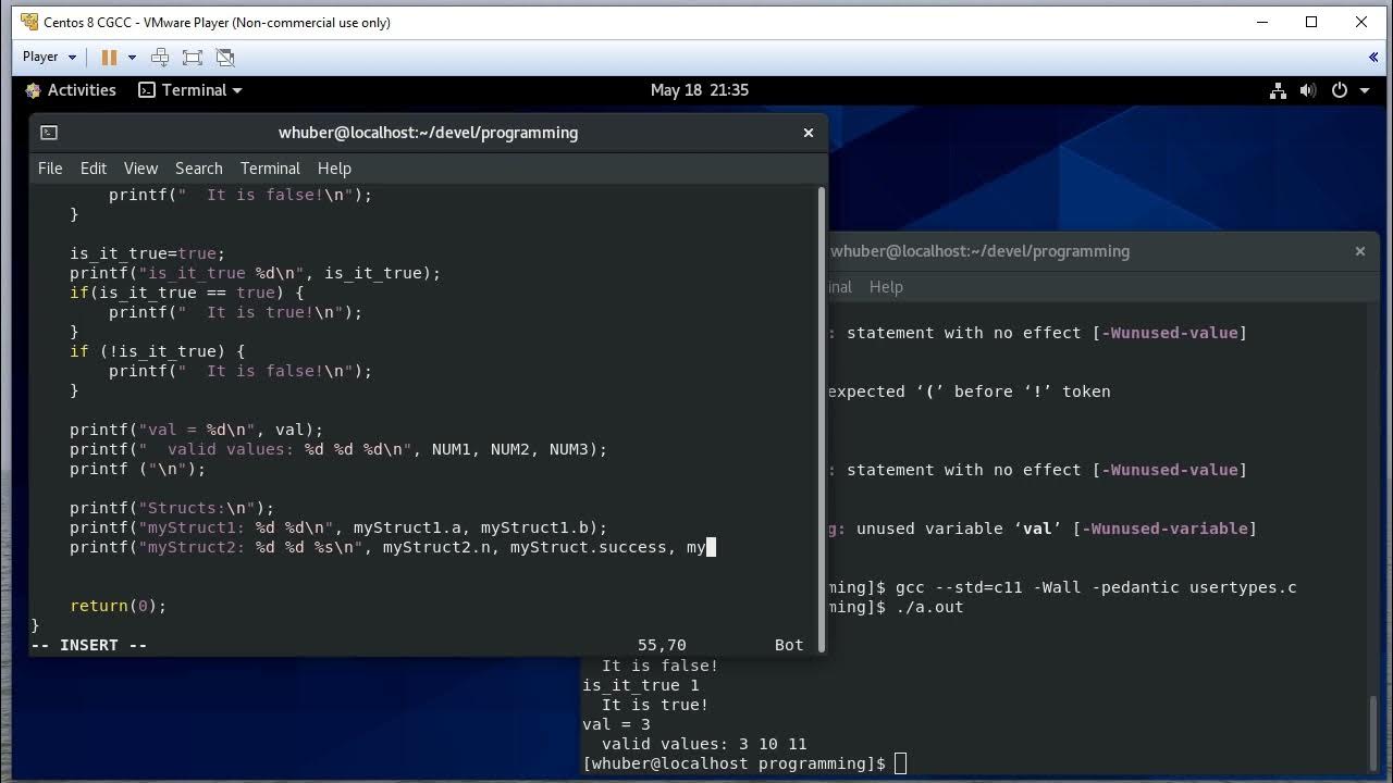 User-Defined Types in C - typedef, enum, struct, & union - YouTube