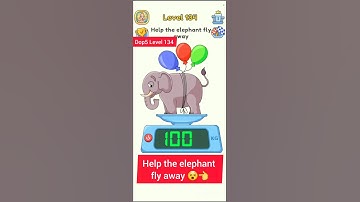Funny game Dop5 Level 134(Help the elephant fly away)😵👈#shorts #gaming #youtubeshorts #gameplay