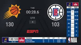 Suns Clippers WCF Game 6 NBA Playoffs on ESPN Live Scoreboard