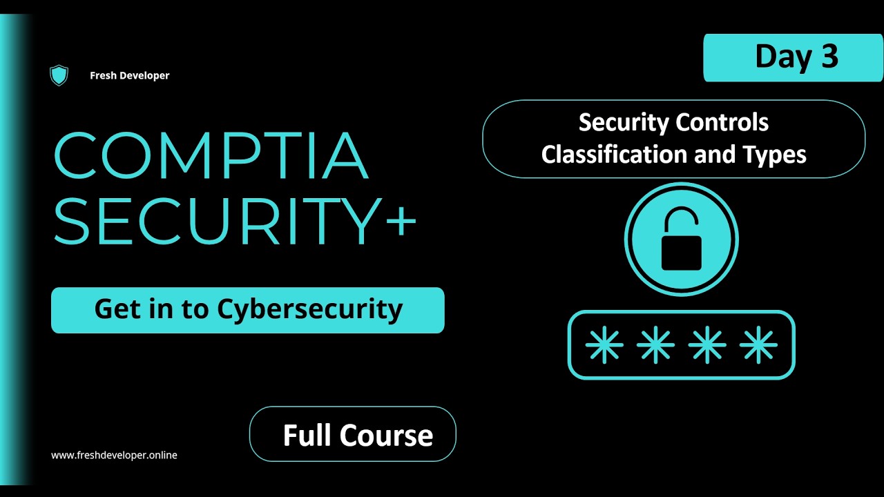 CompTIA Security+ | Security Controls Classification & Types | Day 3 ...