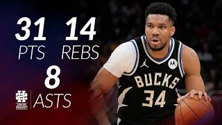 Giannis Antetokounmpo 31 pts 14 rebs 8 asts vs Pacers 25/26 season