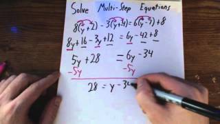 Solving Multi-Step Equations