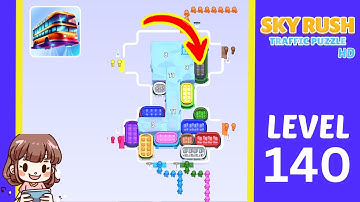 Sky Rush Traffic Puzzle Level 140 Solution Walkthrough