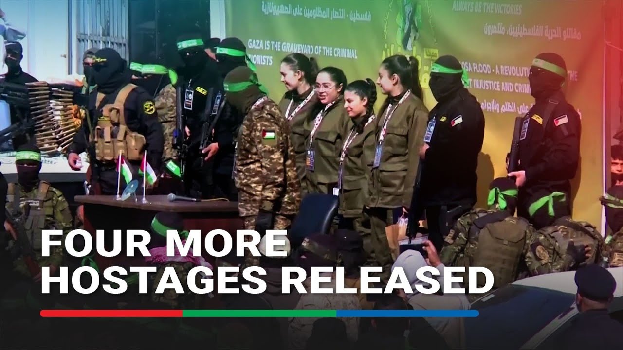 WATCH: Hamas releases four Israeli hostages under ceasefire deal | ABS-CBN News