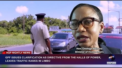 GPF ISSUES CLARIFICATION AS DIRECTIVE FROM THE HALLS OF POWER LEAVE TRAFFIC RANKS IN LIMBO.