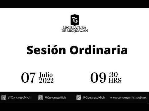 Sesión Ordinaria del día jueves 07 de julio de 2022
