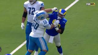 Aaron Donald scrap with Penei Sewell after play