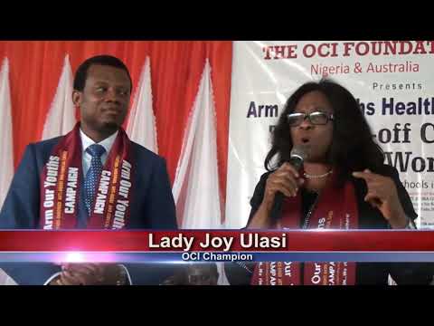 Lady Joy Ulasi, an Official Champion of the OCI Foundation's ArOY Campaign, speaks on the project.