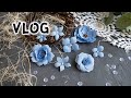 VLOG №7 2020/ Про цветы из ткани, мои работы, и посылка от Алёны/ Скрапбукинг