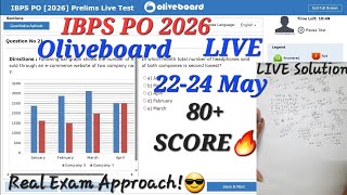 OLIVEBOARD IBPS PO LIVE Mock 22-24 MAY | 80+ SCORE🔥😎| How to Attempt🔥#ibpspo #sbipo