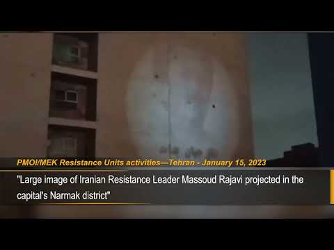 Resistance units project images of Massoud Rajavi and Maryam Rajavi in Tabriz & Tehran