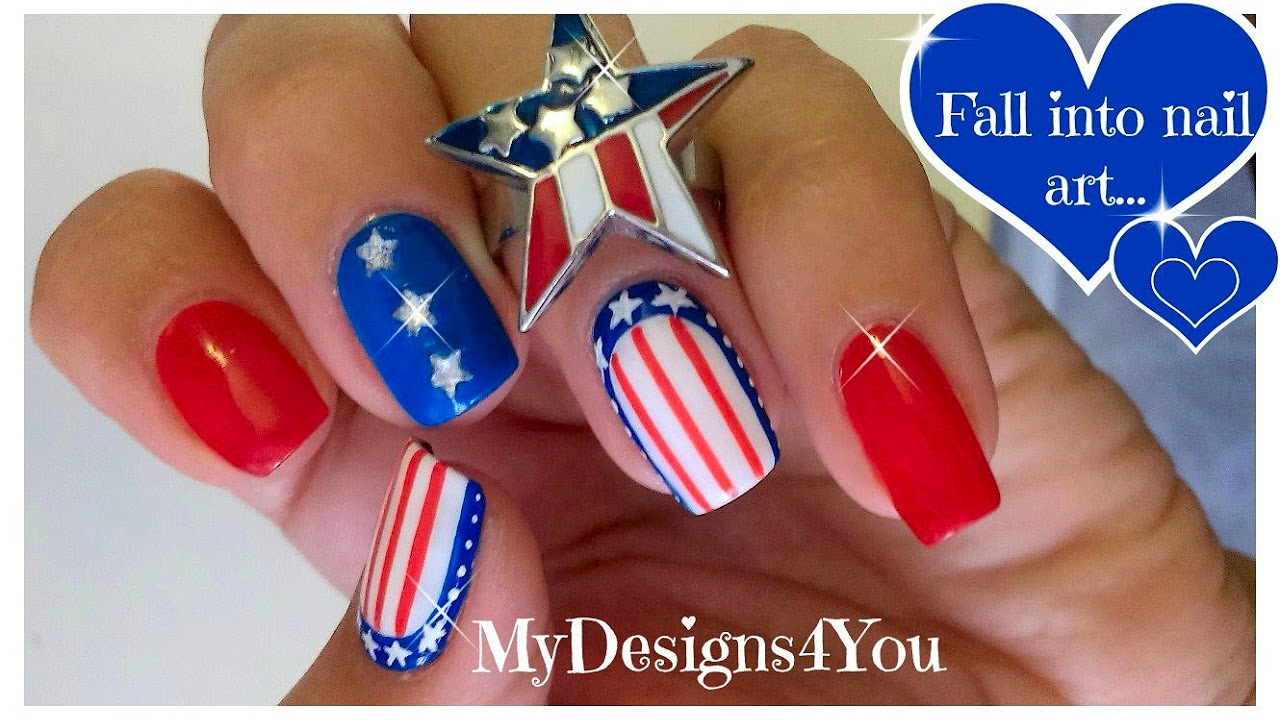 American Flag Nails